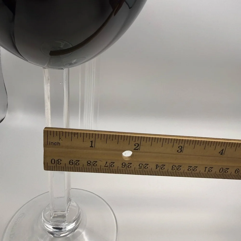 2 VTG Christian Dior Ebony Gold Encrusted Water Goblet Wine Crystal Jpn Stemware
